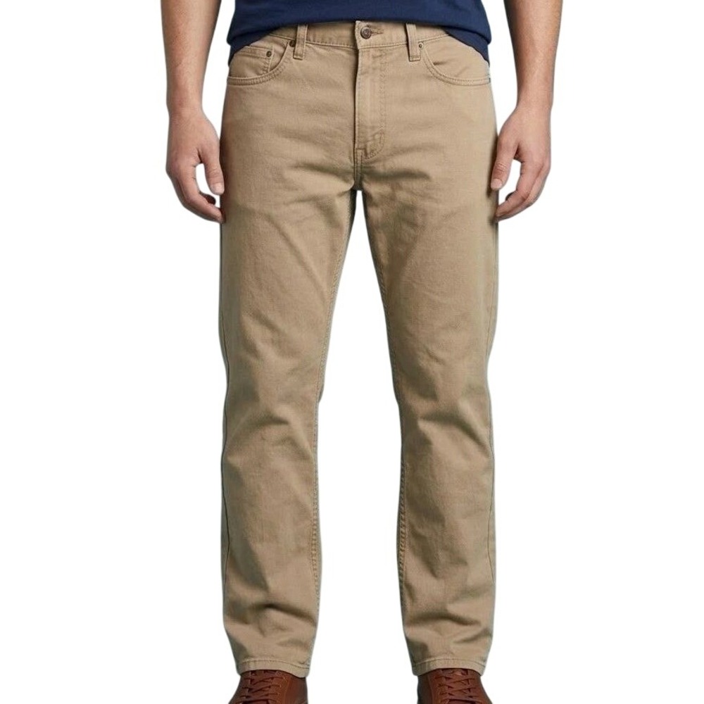 NWT Levi's 505 Regular Chino Pants Men's 34x32 Brown Cotton Stretch Straight